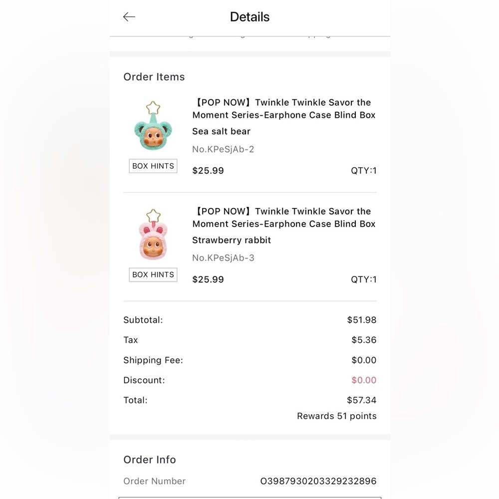 NIB Pop Mart Twinkle Twinkle savor the moment Strawberry rabbit Earphone Case - Picture 9 of 12